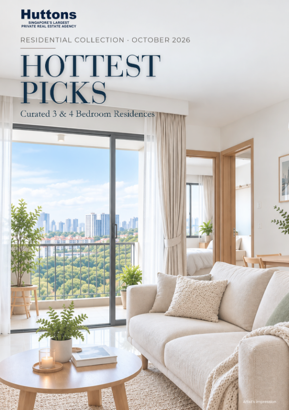 Huttons Residential Hottest Picks brochure cover — October 2026, curated 3 & 4 bedroom residences